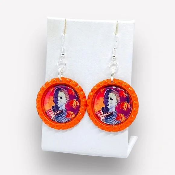 Halloween Michael Myers Iconic Halloween character creepy earrings - Picture 3 of 6